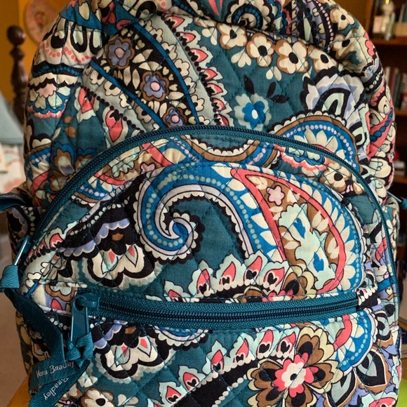 Vera Bradley Multicolor Paisley Backpack, matching wallet and make up bag main image 5